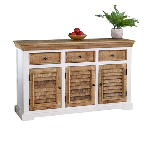 Rustic and Modern Sideboard with Unique Mango Wood Two-tone Finish