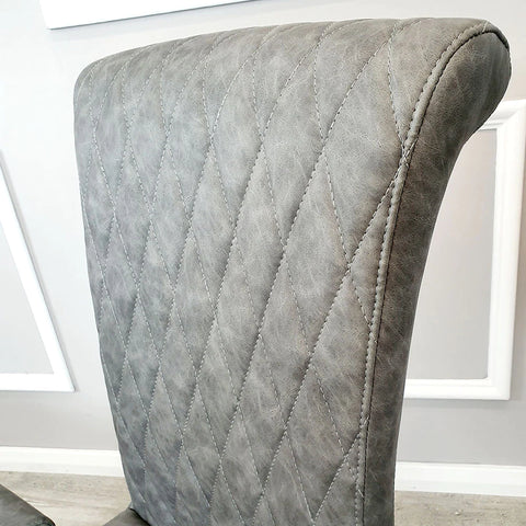 Practical and Minimalist Velvet Dining Chair Curved Chrome Legs