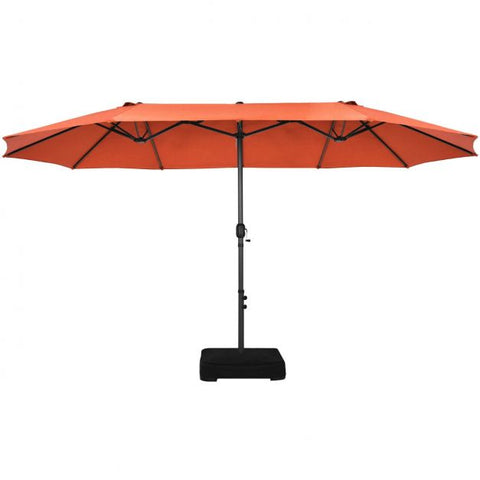 Garden 450cm Double Sized Crank Handle Umbrella Parasol