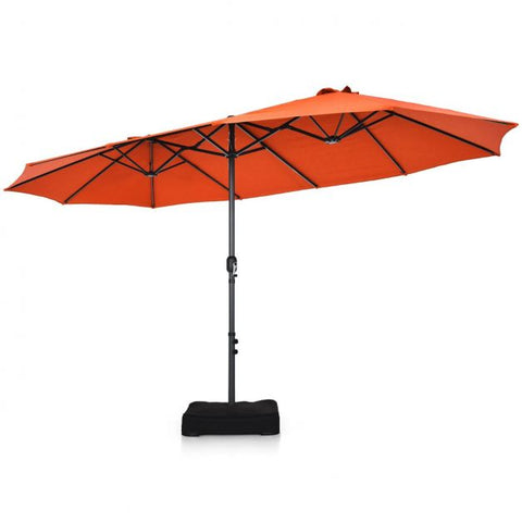 Garden 450cm Double Sized Crank Handle Umbrella Parasol