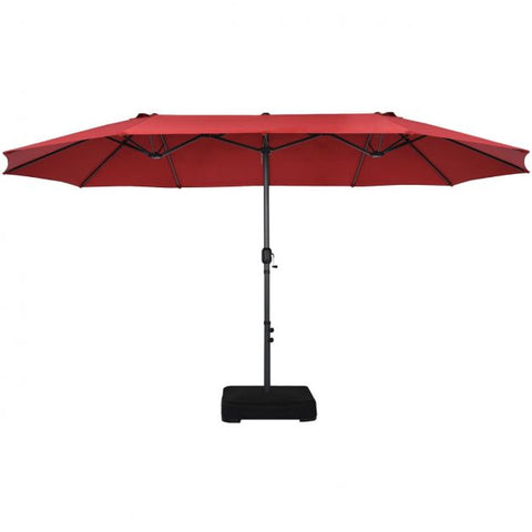 Garden 450cm Double Sized Crank Handle Umbrella Parasol