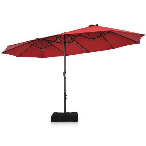 Garden 450cm Double Sized Crank Handle Umbrella Parasol