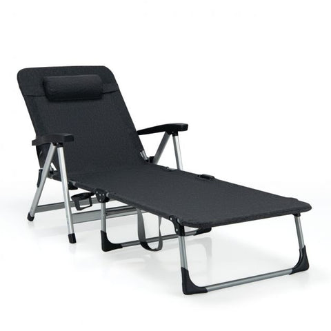 Space Saving  Lounger with Removable Pillow and Cup Holder