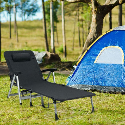 Space Saving  Lounger with Removable Pillow and Cup Holder