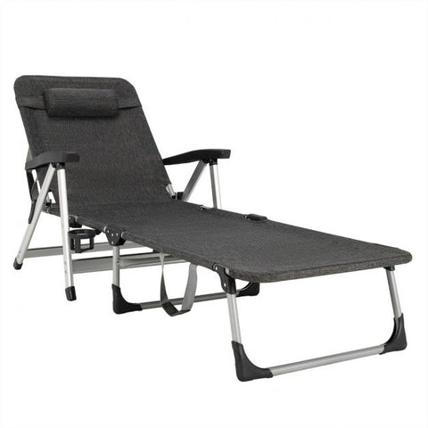 Space Saving  Lounger with Removable Pillow and Cup Holder