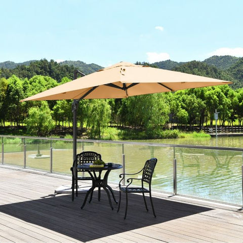 Dynamo 3m Patio Cantilever Parasol with Tilting Adjustment and Crank
