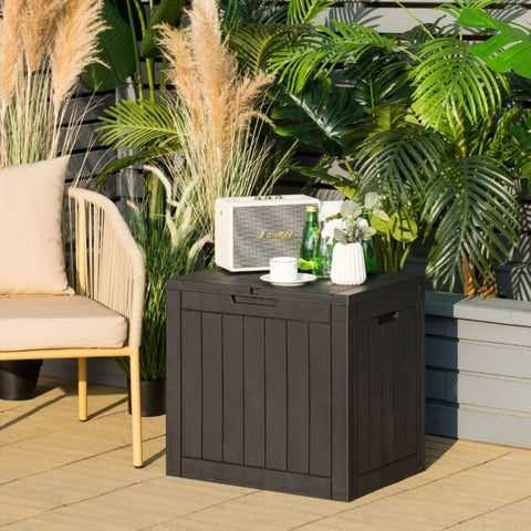 Lockable Lid Outdoor Shed with Easy-Carry Handles