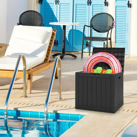 Lockable Lid Outdoor Shed with Easy-Carry Handles