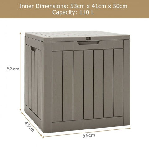 Lockable Lid Outdoor Shed with Easy-Carry Handles