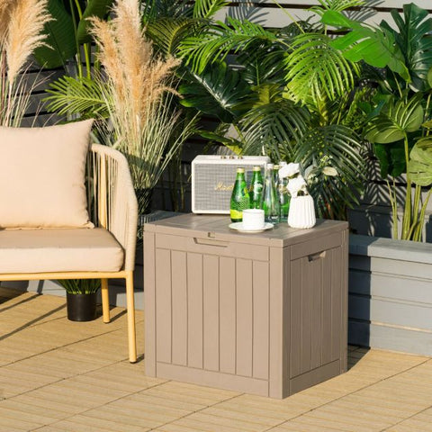 Lockable Lid Outdoor Shed with Easy-Carry Handles