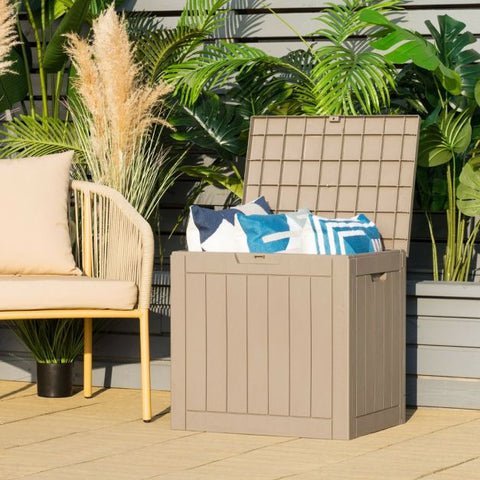 Lockable Lid Outdoor Shed with Easy-Carry Handles