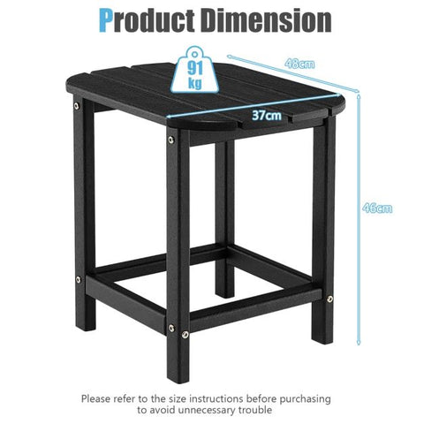 Outdoor Adirondack Side Table with Weather-Resistance