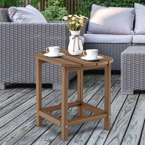 Outdoor Adirondack Side Table with Weather-Resistance