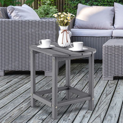 Outdoor Adirondack Side Table with Weather-Resistance