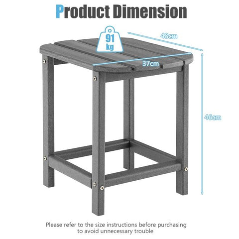 Outdoor Adirondack Side Table with Weather-Resistance