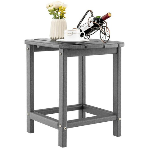 Outdoor Adirondack Side Table with Weather-Resistance