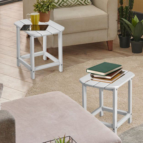 Outdoor Adirondack Side Table with Weather-Resistance