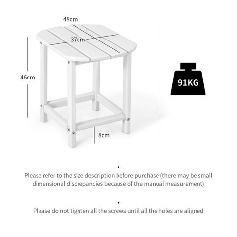 Outdoor Adirondack Side Table with Weather-Resistance