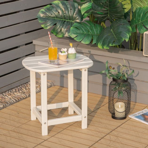 Outdoor Adirondack Side Table with Weather-Resistance