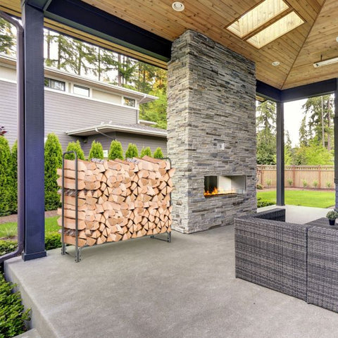 Firewood Storage Log Rack with Waterproof PVC