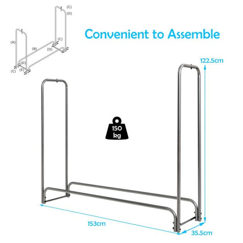 Firewood Storage Log Rack with Waterproof PVC