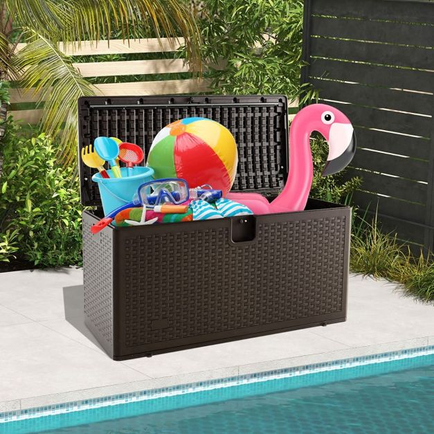 370L Flip Lid Garden Storage Box with Lockable Feature – Fairway Home