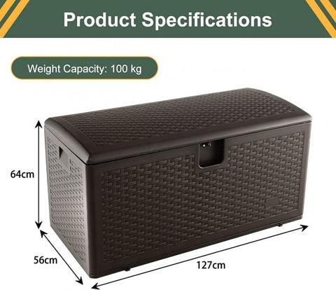 370L Flip Lid Garden Storage Box with Lockable Feature
