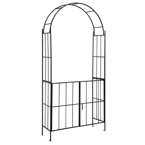 Versatile 230CM Arbour Archway with Heavy-Duty Frame in Black