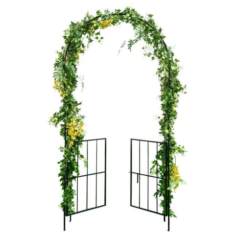 Versatile 230CM Arbour Archway with Heavy-Duty Frame in Black
