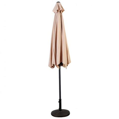 2.7m Adjustable Outdoor Umbrella with Hand Crank Mechanism
