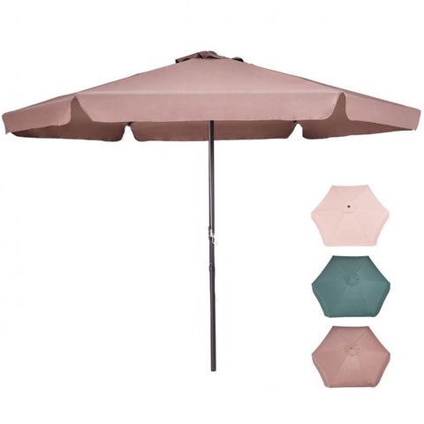 Patio 3m Beach Umbrella with Ventilation and Ribs in Tan