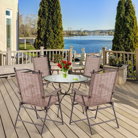 Outdoor Folding Chair set with Breathable Fabric