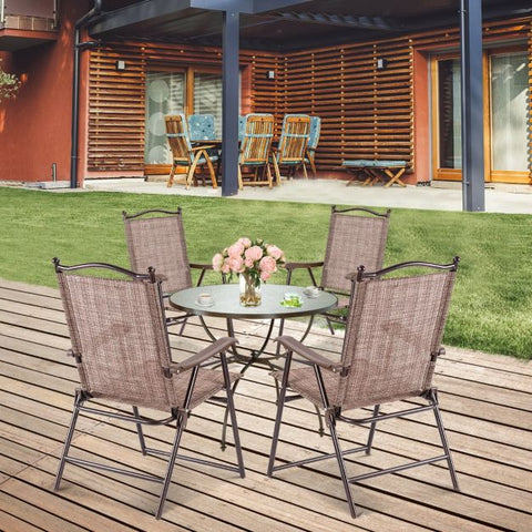 Outdoor Folding Chair set with Breathable Fabric