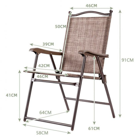 Outdoor Folding Chair set with Breathable Fabric