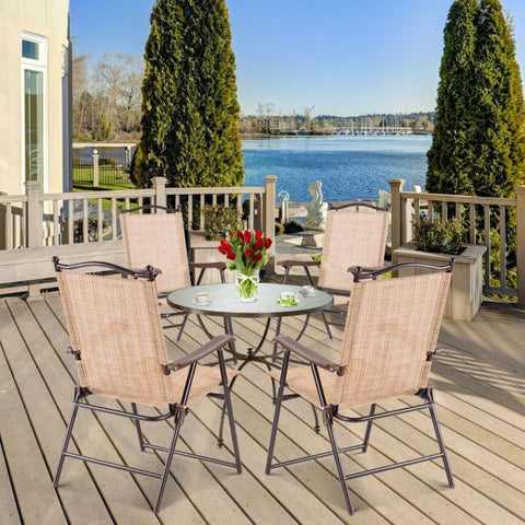 Outdoor Folding Chair set with Breathable Fabric