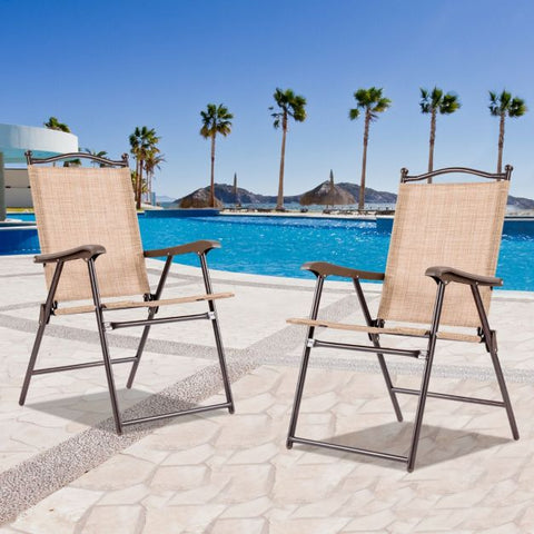 Outdoor Folding Chair set with Breathable Fabric