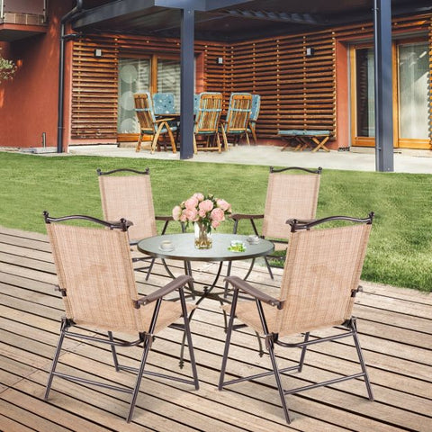 Outdoor Folding Chair set with Breathable Fabric