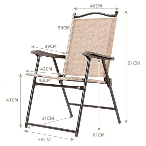 Outdoor Folding Chair set with Breathable Fabric