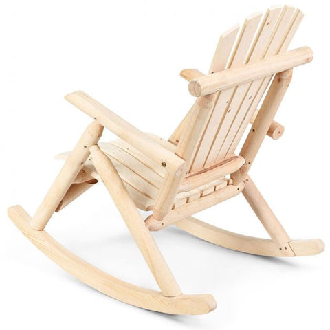Wooden Rocking Chair with Modern Ergonomic Design in Pine