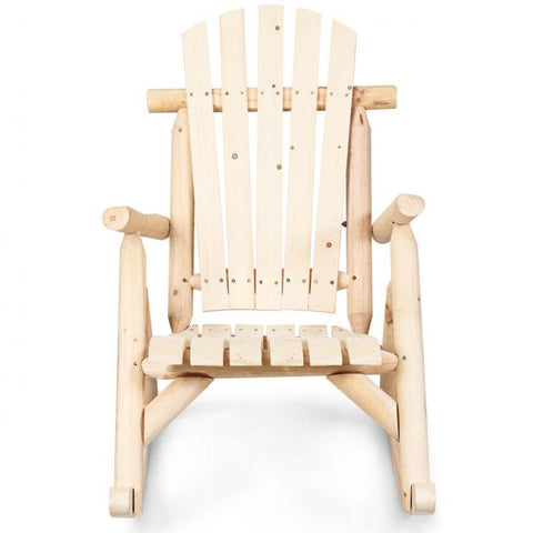 Wooden Rocking Chair with Modern Ergonomic Design in Pine