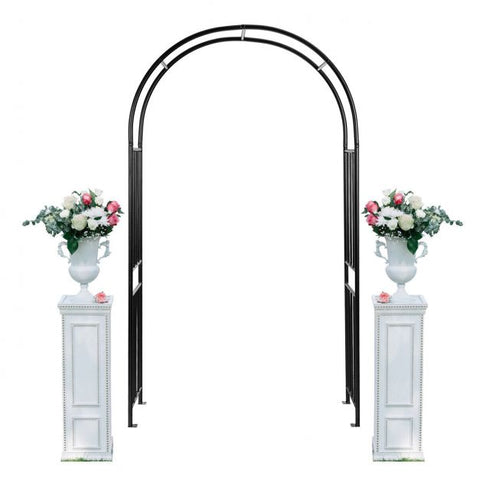 Versatile Decorative Garden Arch with Steel Frame in Black