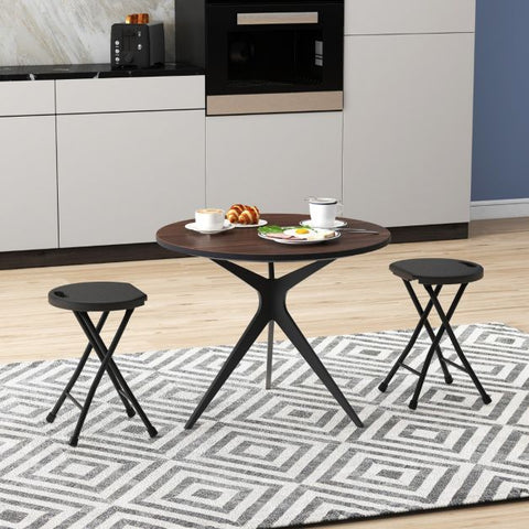 Sturdy Plastic Stool Set with Folding Design and Built-in Handle