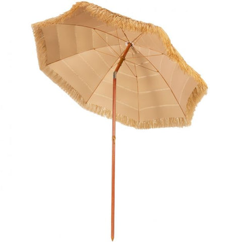 1.8m Thatched Tiki Beach Umbrella with Tilt Feature