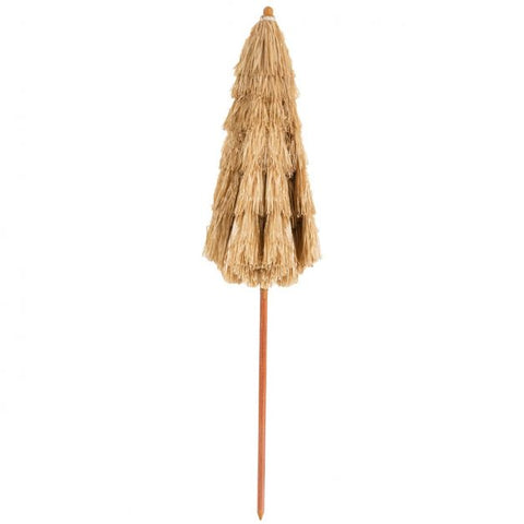 1.8m Thatched Tiki Beach Umbrella with Tilt Feature