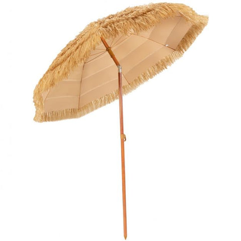 1.8m Thatched Tiki Beach Umbrella with Tilt Feature