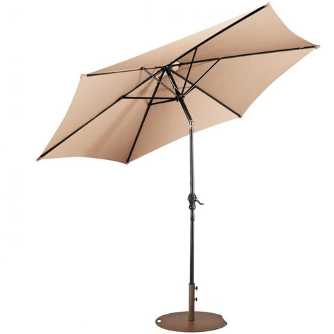 2.7m Adjustable Outdoor Umbrella with Hand Crank Mechanism