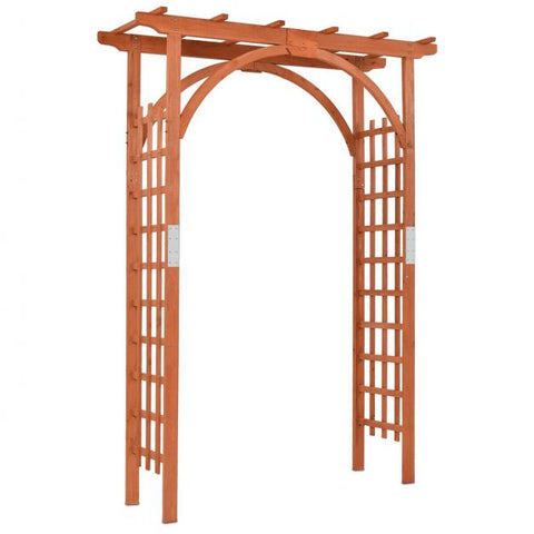 Decorative Solid Fir Wood Arch with Support Rack
