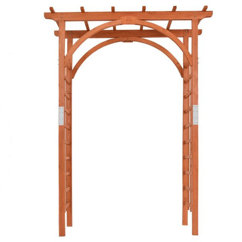 Decorative Solid Fir Wood Arch with Support Rack