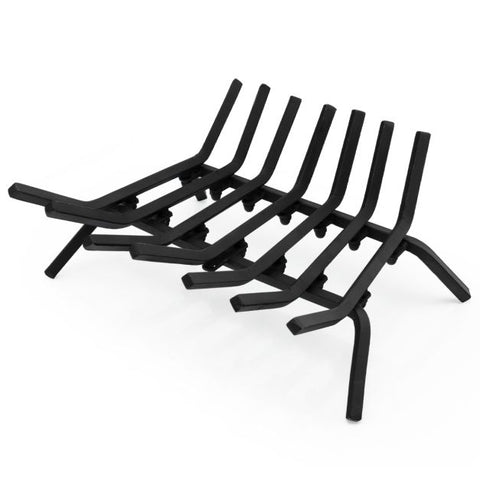 7-Bar Steel Outdoor Grill and Fireplace Log Holder