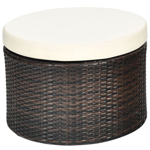 Outdoor Daybed and Coffee Table with Adjustable Height Feature in White
